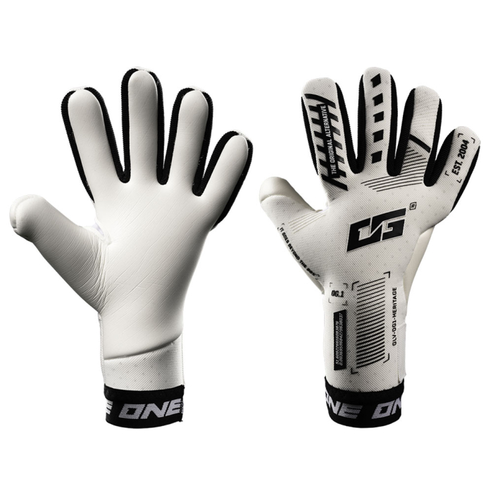 OG1-HERITAGE-NGTJ ONE OG1 Heritage Negative Junior Goalkeeper Gloves White