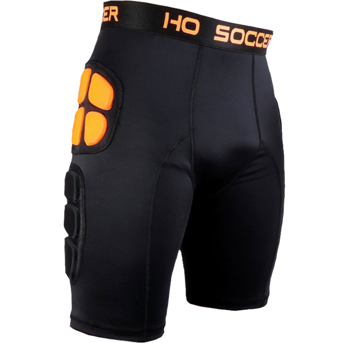 505598 HO Soccer Impact Shield Padded Junior Under Shorts Black / Orange