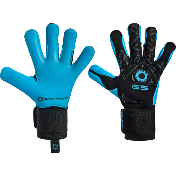 EL4NEOA Elite NEO REVOLUTION II COMBI AQUA Goalkeeper Gloves Black/Blue