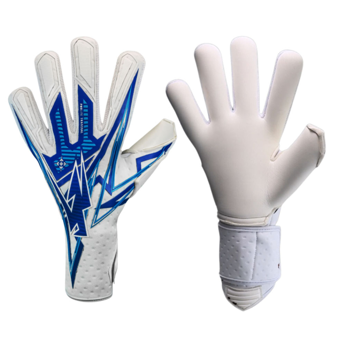 Just Keepers Ltd PWRL0324 Kaliaaer PWRLITE Negative Cobalt Goalkeeper Gloves White Blue