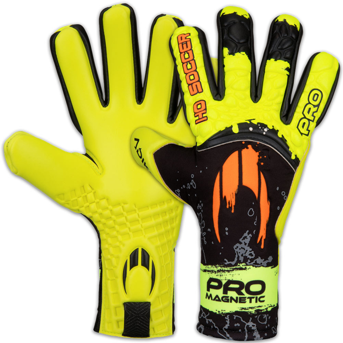 520410J HO Soccer Adikt Pro Magnetic Junior Goalkeeper Gloves LIME