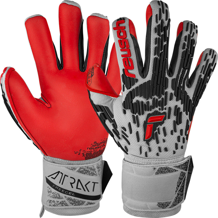 Reusch Attrakt Freegel Gold Hypermoon Goalkeeper Gloves Vapor Grey