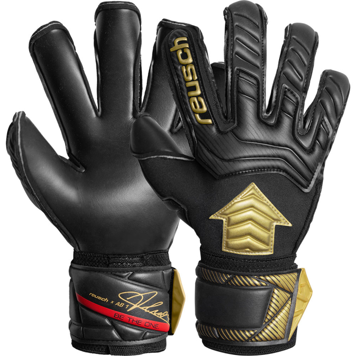Reusch Attrakt AB1 Duo Evolution Arrow Alisson Becker Goalkeeper Gloves Black / Gold