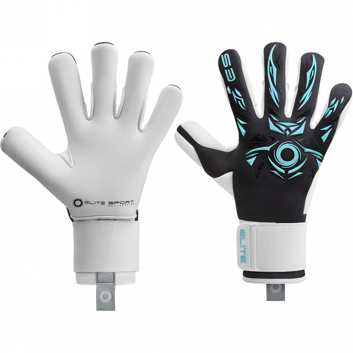 EL4GRY Elite NEO REVOLUTION X GT Goalkeeper Gloves Grey/Cyan