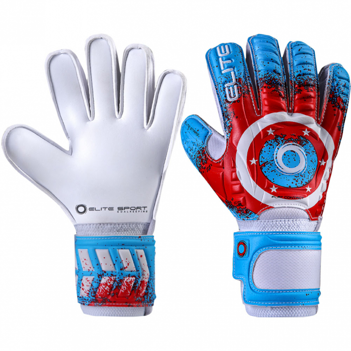 EL4STAR Elite STAR PROTECTION Junior Goalkeeper Gloves red/white/blue