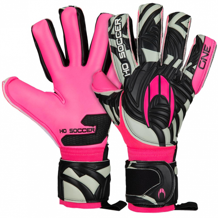 520462J HO Soccer One Negative Junior Goalkeeper Gloves BLACK/PINK