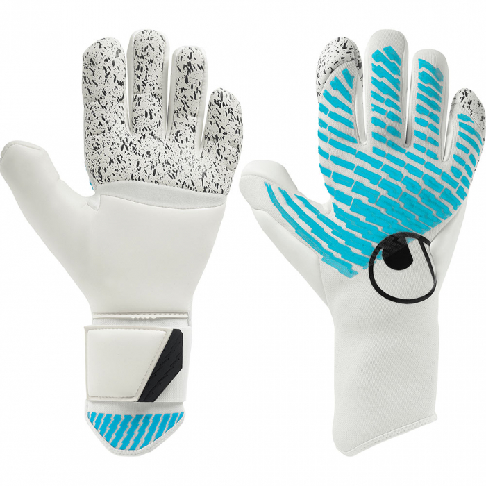 101137601 Uhlsport CYBERTEC FLEX HN Goalkeeper Gloves white/cyan