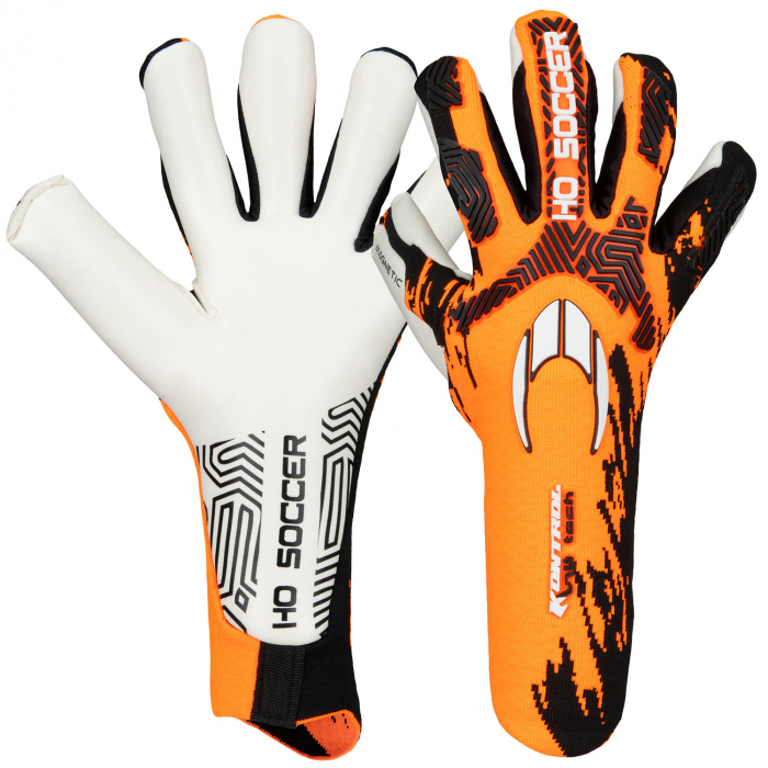 520471J HO Soccer Kontrol Knit Tech Junior Goalkeeper Gloves Orange/Black