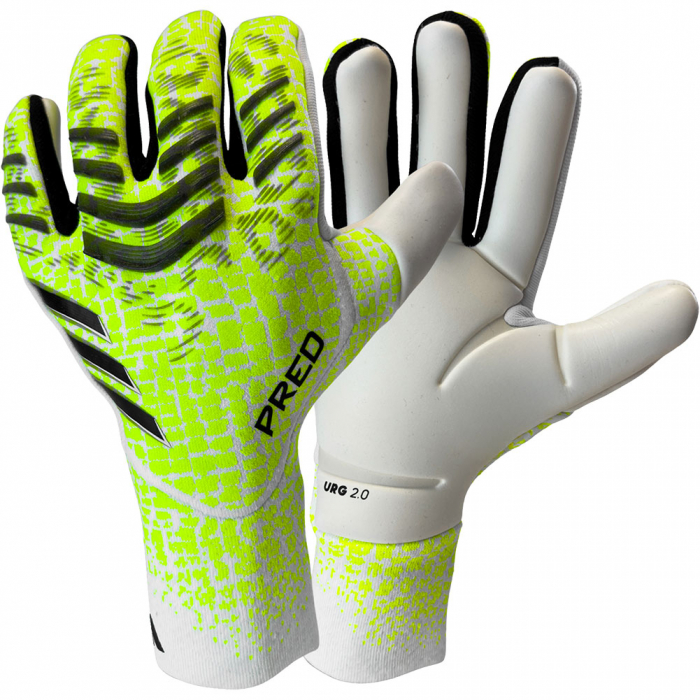 JN5354 adidas Predator Pro Fingersave Radiant Blaze Goalkeeper Gloves Lucid Lemon