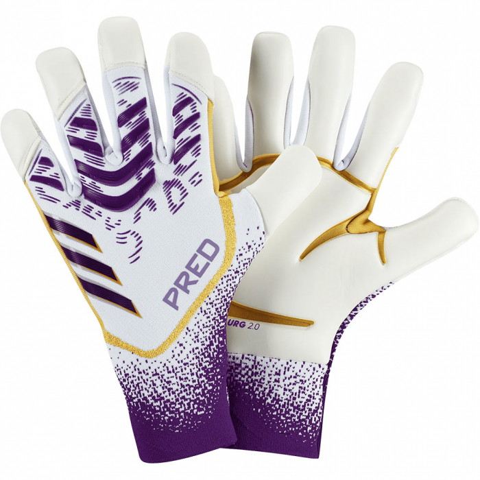 adidas Predator Pro Hybrid Road to Glory Goalkeeper Gloves white / aurora plum / gold