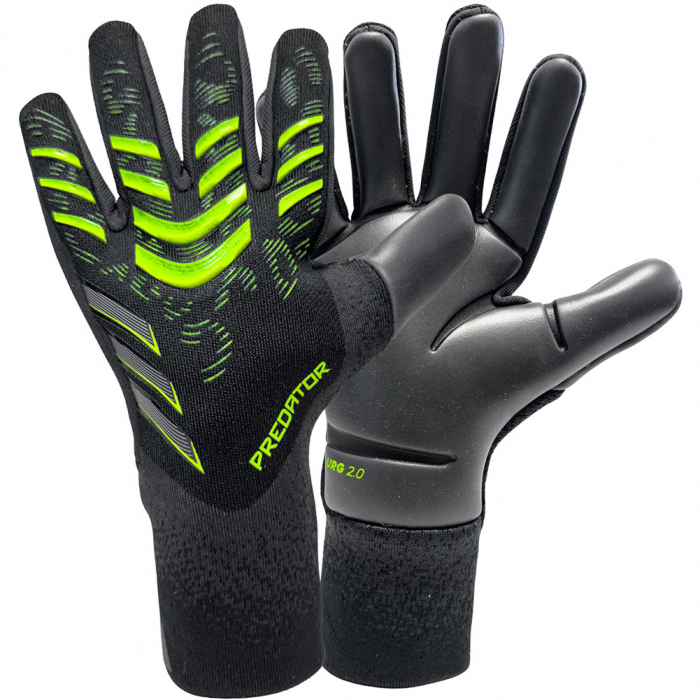 adidas Predator Pro Electric Stealth Goalkeeper Gloves Carbon Lucid Lemon