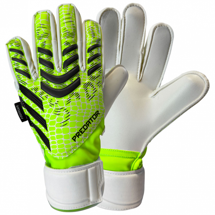 JN5360 adidas Predator Fingersave Junior Radiant Blaze Goalkeeper Gloves Lucid Lemon
