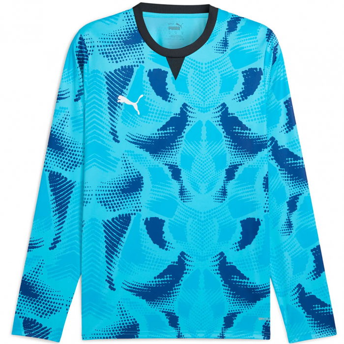 70651902 Puma Team Target GK Jersey Bright Aqua-PUMA White-Speed Blue