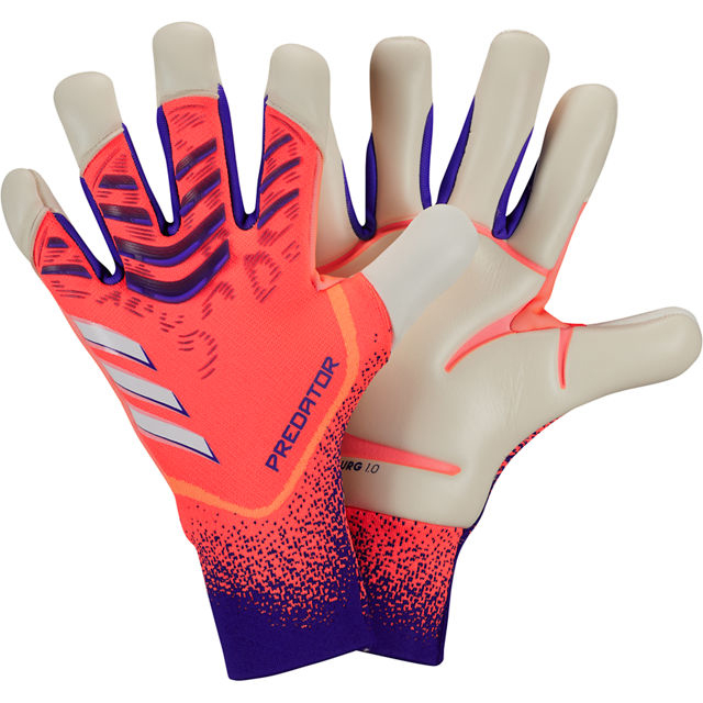 JN6043 adidas Predator Pro Hybrid PROMO Goalkeeper Gloves signal coral