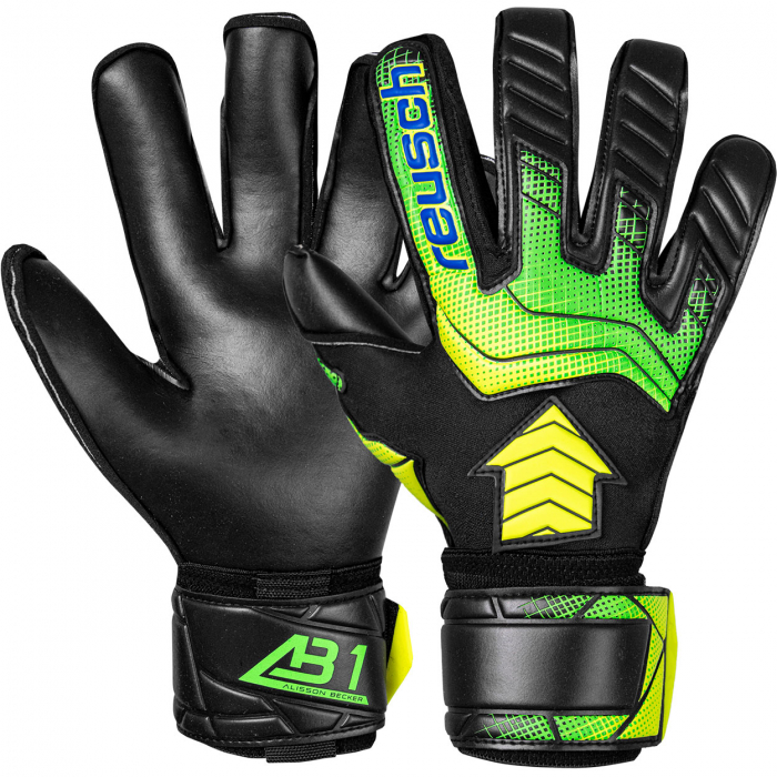 55609647052 Reusch Attrakt AB1 Duo Goalkeeper Gloves black/yellow