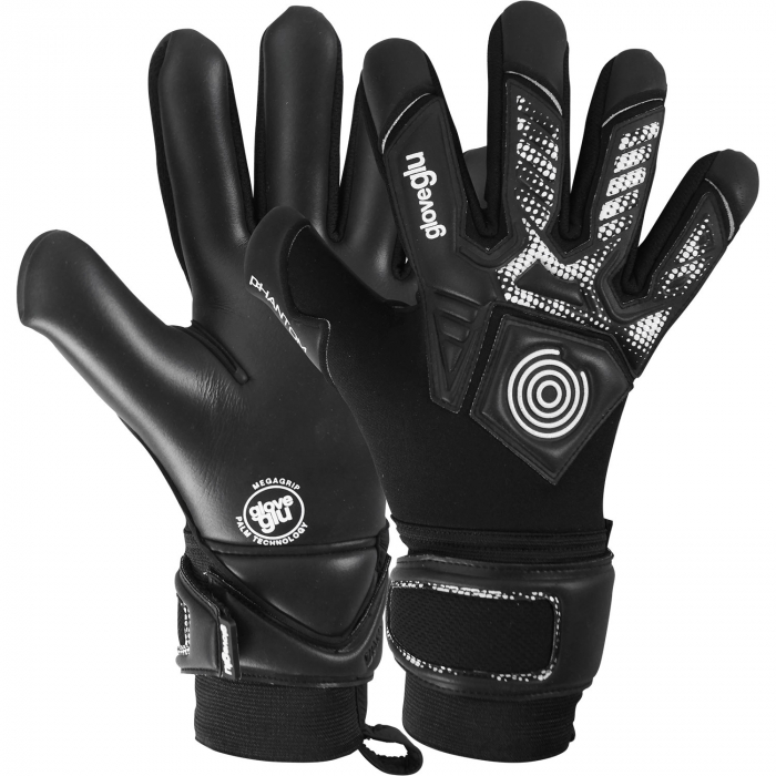 70082401J Gloveglu p:HANTOM MEGAgrip Junior Goalkeeper Gloves Black