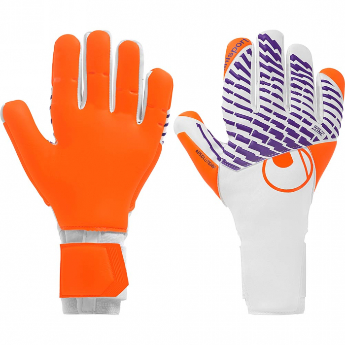 Uhlsport CYBERTEC Absolutgrip HN Maignan Goalkeeper Gloves white/fluo-orange Uhlsport CYBERTEC Absolutgrip HN Maignan Goalkeeper Gloves white/fluo-orange