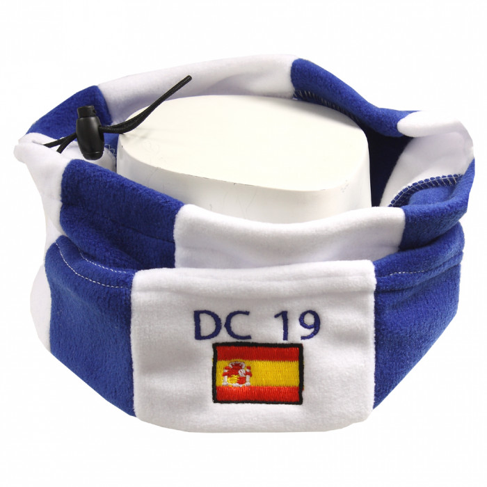  Keeper ID Neck Warmer Football Snood White/Royal Blue Stripes